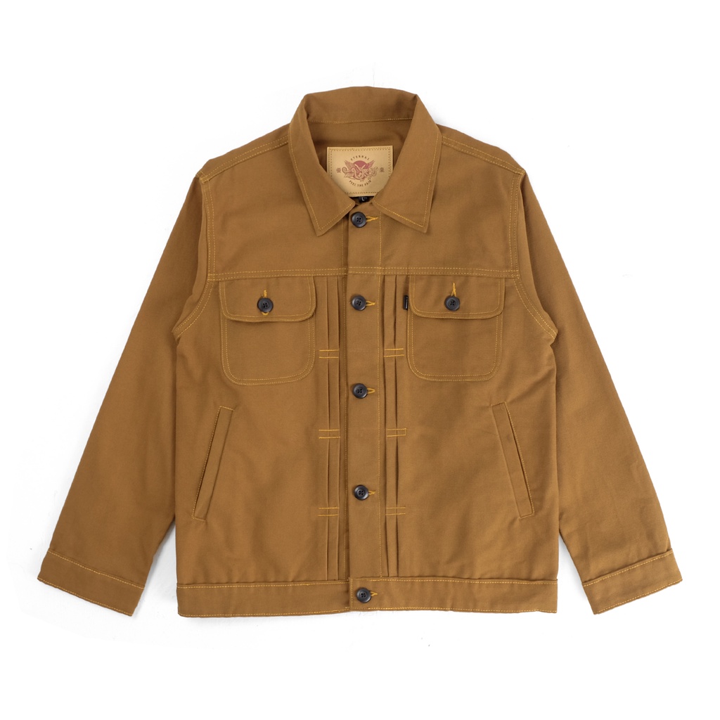 ELIOT TRUCKER CANVAS JACKET TYPE II CARAMEL - CANVAS JACKET - JACKET TRUCKER