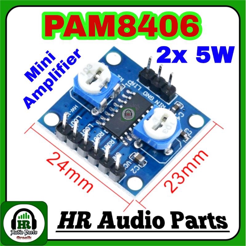 PAM8406 2x 5W Mini Amplifier 1x 10W Class D Pam8406 DC 5 ~ 5.5V or Charger HP