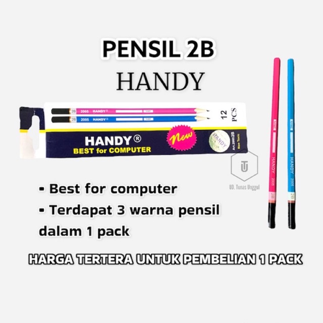 

12pcs ORI Pensil 2B handy / pensil murah / pensil handy best computer 2b / pencil handy