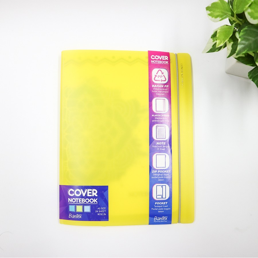 

NOTEBOOK BANTEX A5 24 SHEETS WITH STRING 8032-26 LEMON MURAH