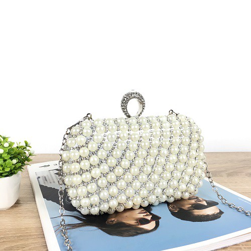 BP0002-silver Tas Pesta Import Wanita Elegan