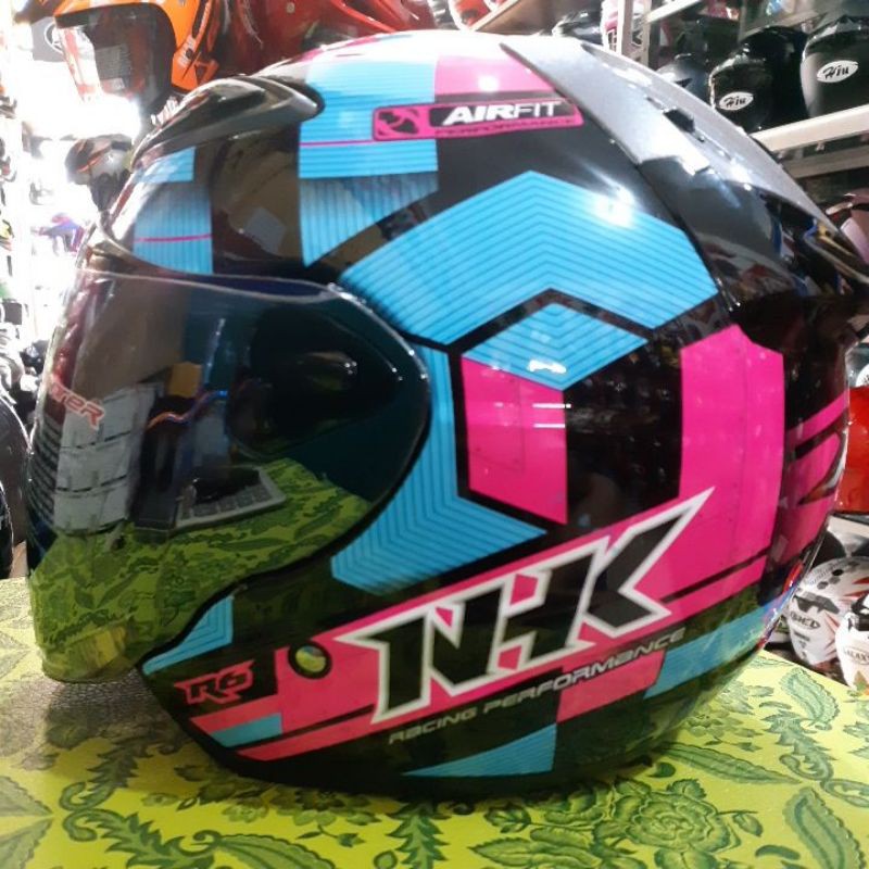 HELM NHK R6 CUBE BLACK PINK BLUE