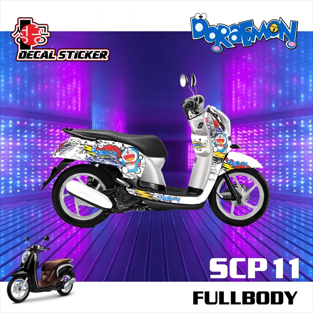 DECAL STICKER SCOOPY FI 2013 2014 2015 2016 DORAEMON FULLBODY  SCP 11