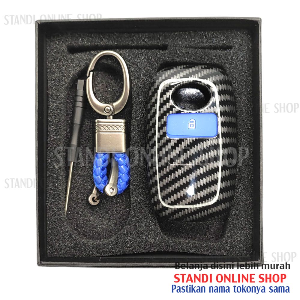 Cover Smartkey Sarung Kunci Carbon Case Daihatsu Rocky All New Xenia