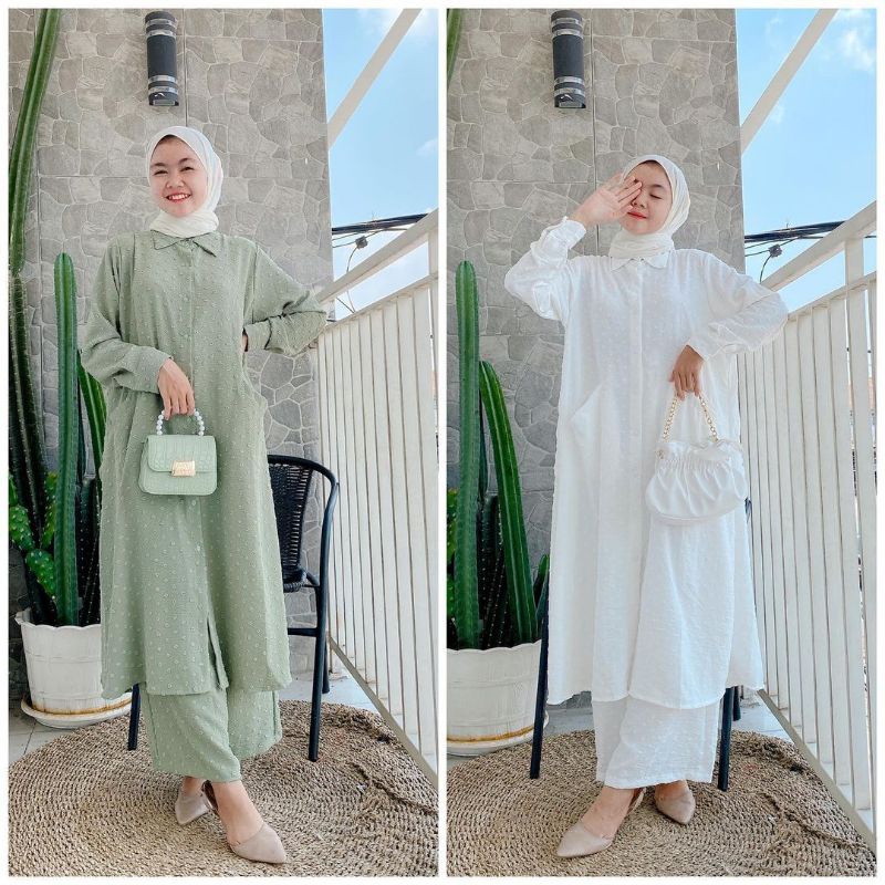 ONE SET TUNIK PREMIUM / SETELAN CELANA / ONE SET SULTAN / SETCEL - IMPOR REAL PICT