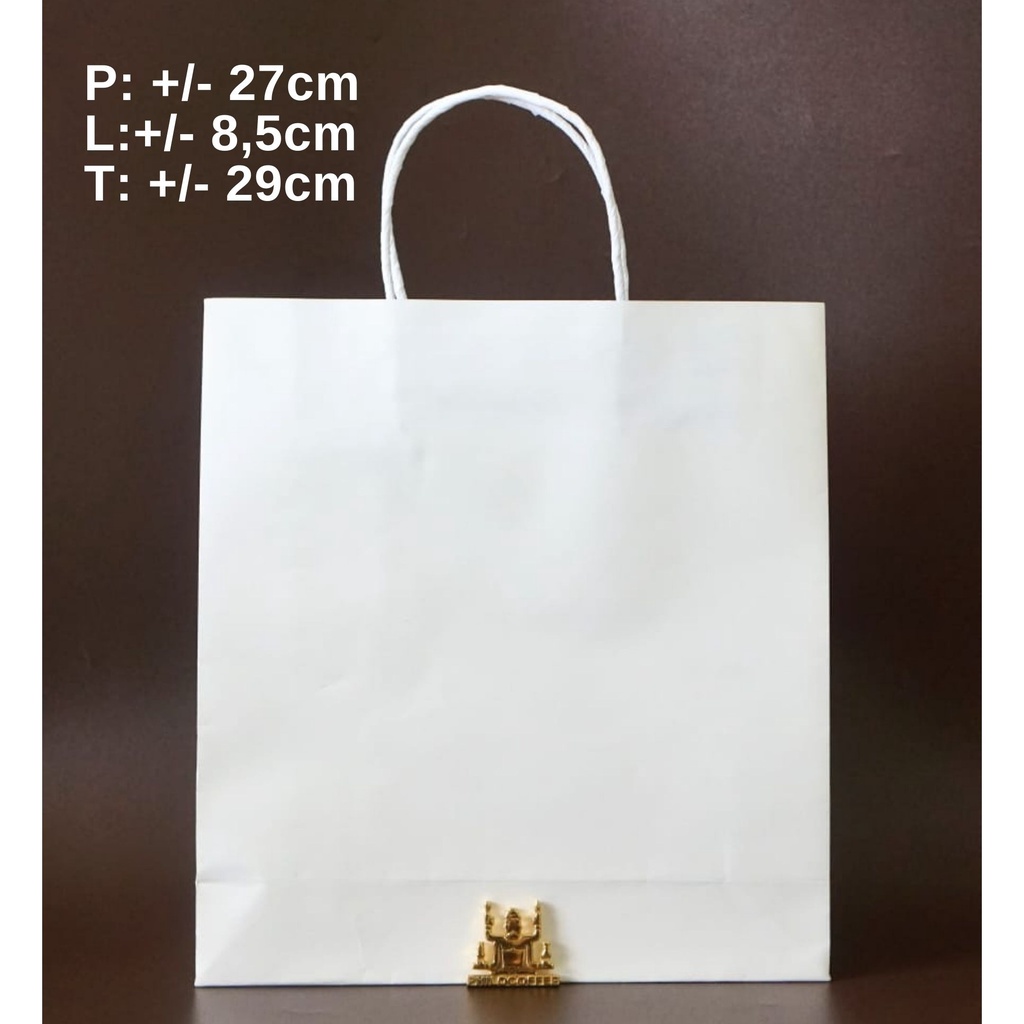 

Paper Shopping Bag 29x27+8.5cm | Tas Belanja Polos Totebag Kertas