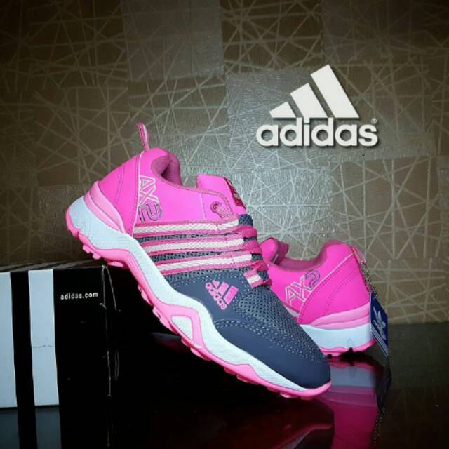 SEPATU OLAHRAGA WANITA ADIDAS AX2 ABU PINK GRADE ORI / SNEAKER SPORT WANITA / ADIDAS WANITA / BOOST