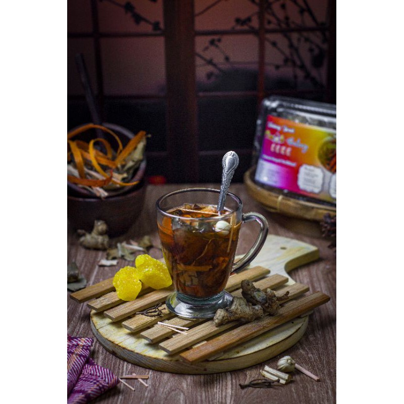

Wedang Uwuh KOMPLIT Rempah Jahe Gula batu kemasan Jumbo ( gelas besar )