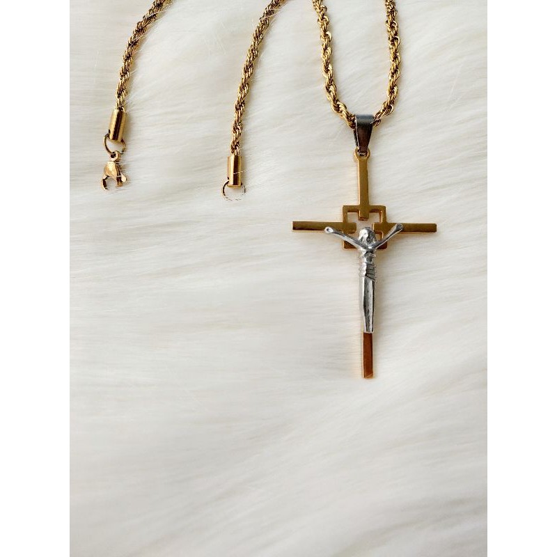 Kalung Salib Yesus Titanium12