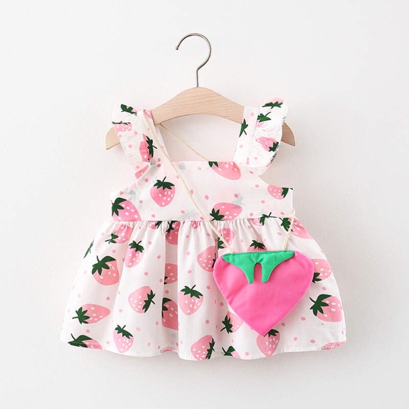 Dress Anak Perempuan Bahan Katun Import Premium Quality Free Tas Lucu Rok Terusan Anak Perempuan Katun Dress Anak Cewe Murah Dress Santai Anak Lucu