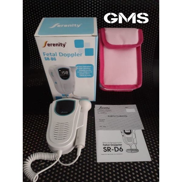 Fetal Doppler LCD Serenity Type SR - D6 / Alat Deteksi Denyut Jantung Bayi dalam Janin