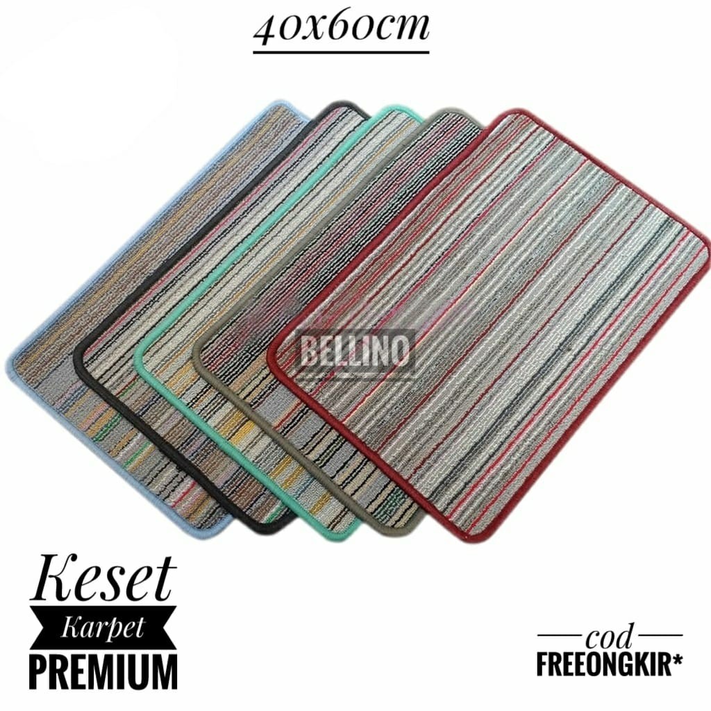 Keset Karpet Anti Slip Keset Kaki Garis Salur Premium Tebal Keset Kamar Murah Tebal Awet Keset Dapur