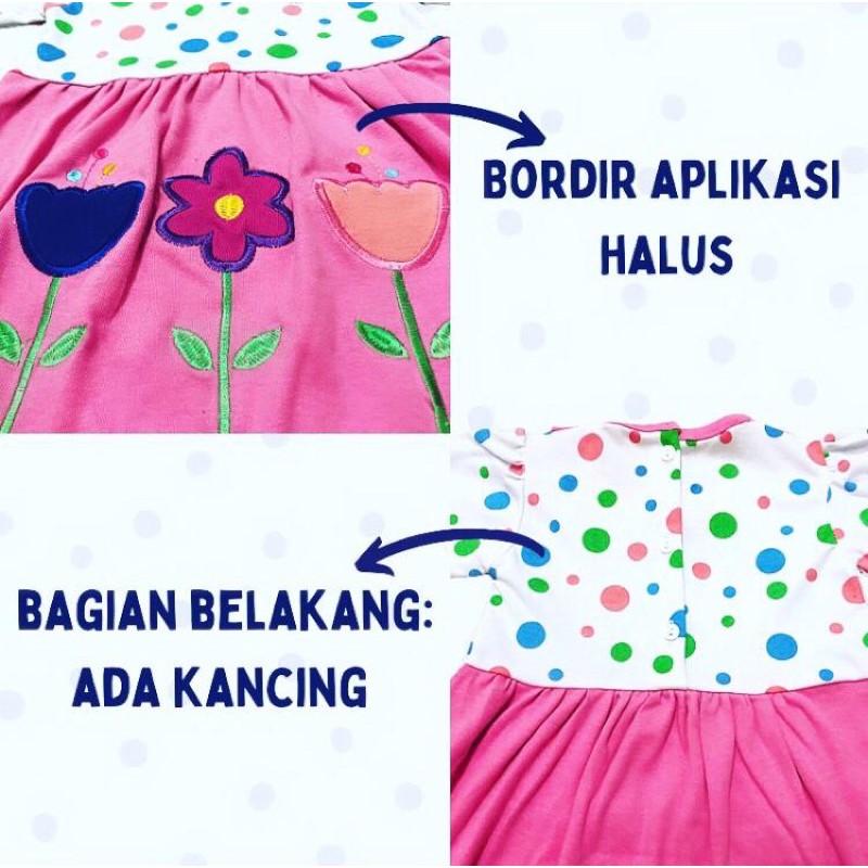 OBRAL! FREE HIJAB! DRESS GAMIS ANAK BORDIR ALL SIZE 2-3TAHUN 100%KATUN