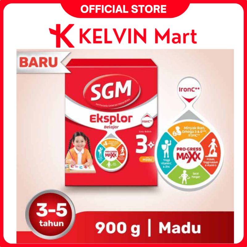 

SGM Eksplor Belajar 3+ Pro-GressMaxx Rasa Madu Susu Bubuk pck 900g | KELVIN Mart