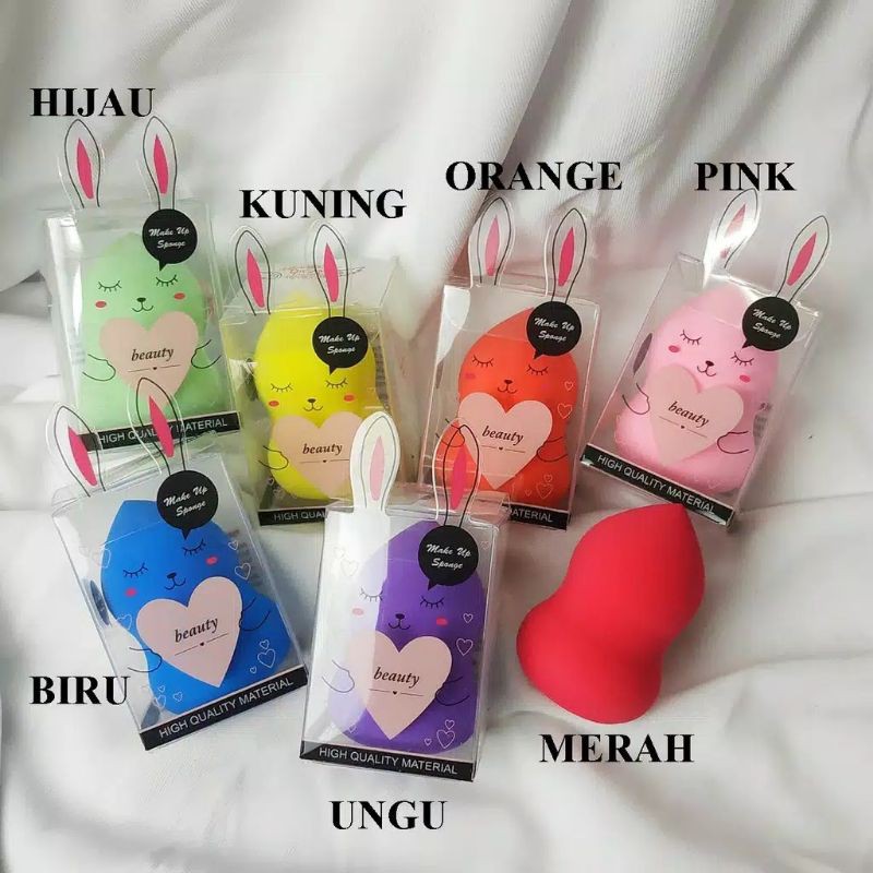 Spons Makeup Mika BTS / Spons Mika Rabbit / Beauty Blender / Spons Wajah / Spons Kotak Mika