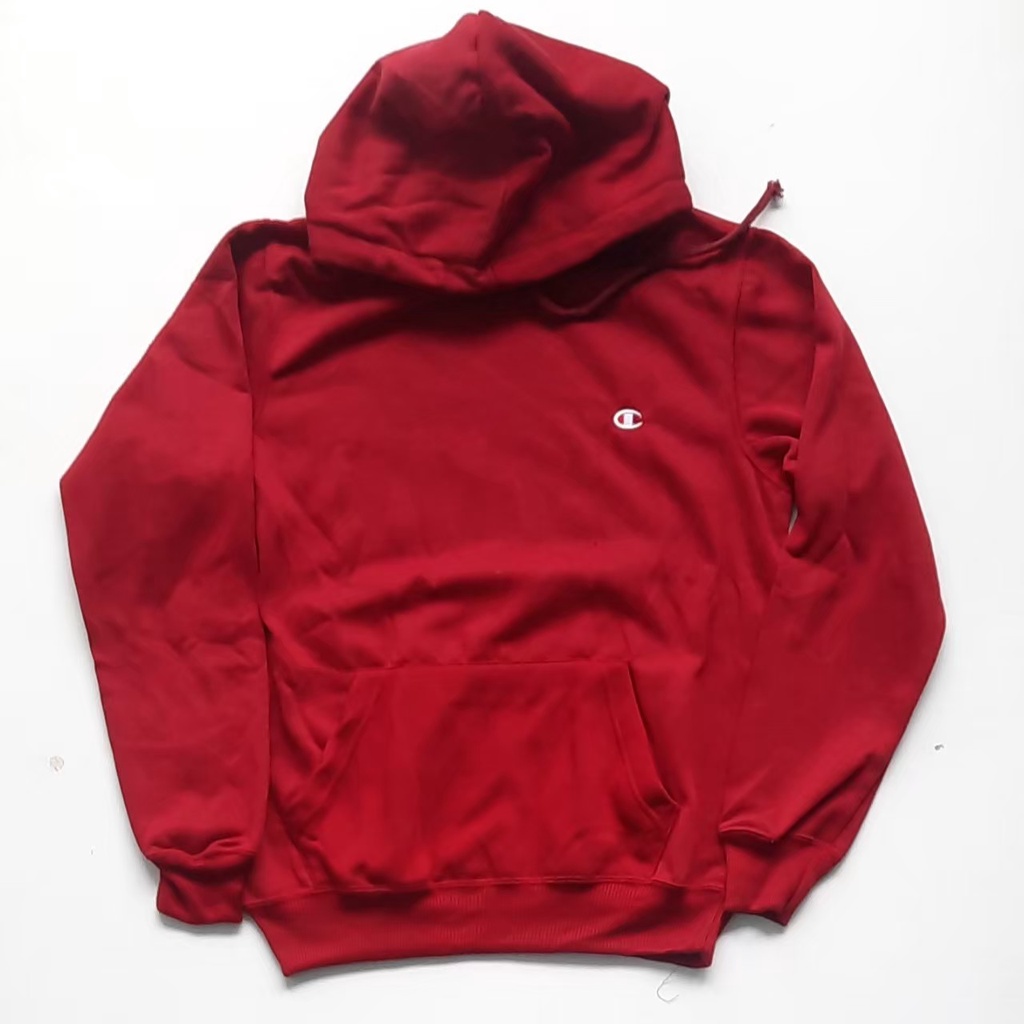 Hoodie Champion Basic Logo Original / Jaket Sweater Hoodie Pria Wanita