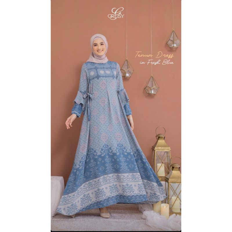 Tenun dress (hanya gamis) by greisy NEW