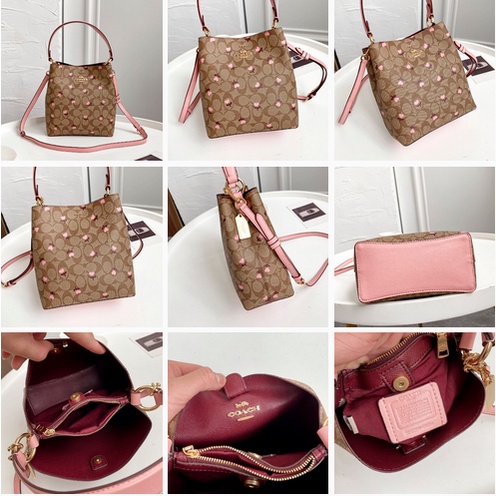 [Instant/Same Day]  3238  2310  2811   3411  7245  3598  Coach Charlie Bucket 21 Lemonade Watermelon Butterfly Bucket Bag   stb