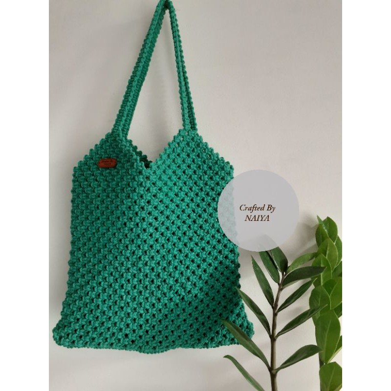 Tote Bag Macrame Tas Rajut macrame simpel murah berkualitas