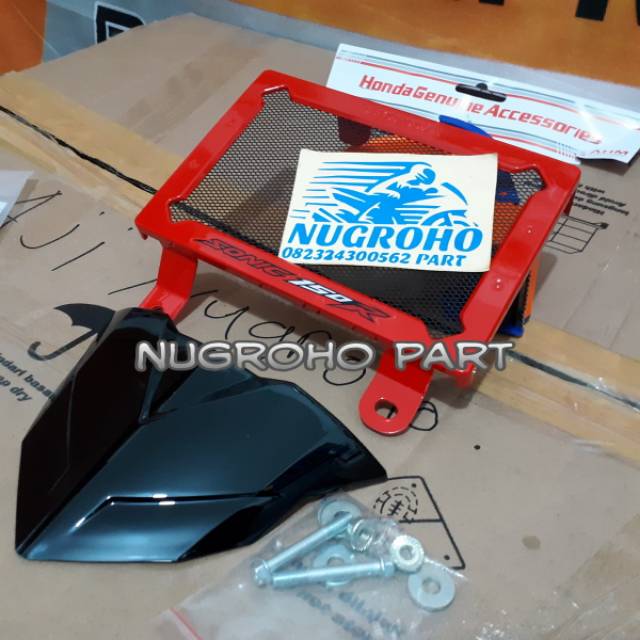 Paket Cover Radiator Dan Visor Sonic 150r Original Honda