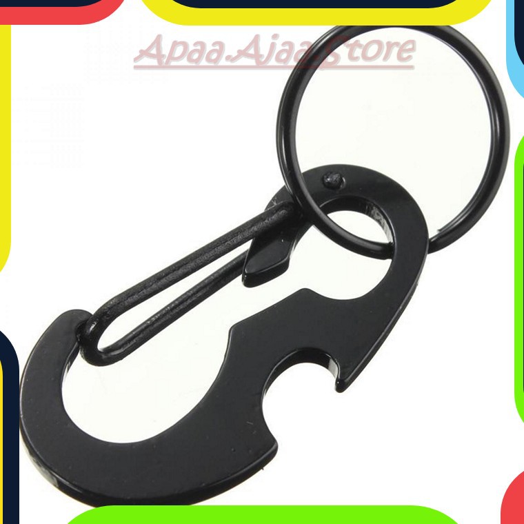 Bayar Ditempat Black Beetle EDC Carabiner Stainless Steel with Bottle Opener - XT-11