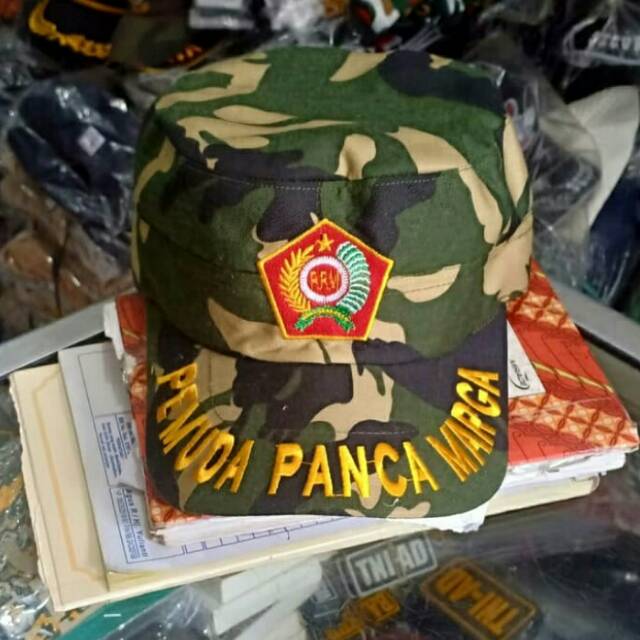 Topi Pemuda Panca Marga Full Bordir Motif Komando/topi ppm