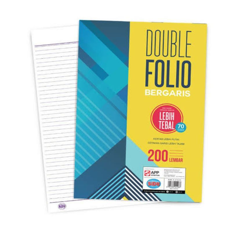 

Double Folio Bergaris Sinar Dunia isi 200 Lembar