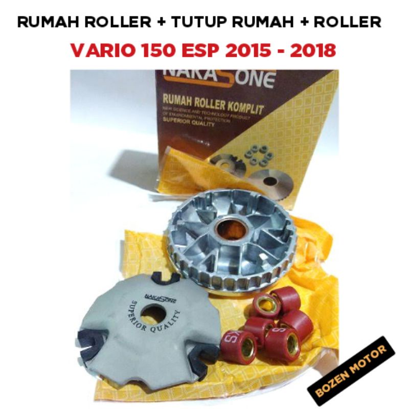 Rumah Roller + Tutup + Roler Vario 150 Esp 2015 2016 2017 2018 / 1 Set / Pulley Pully Loler Puli