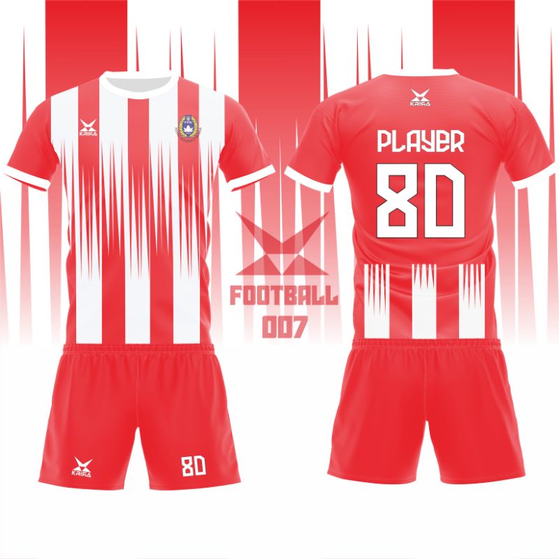 BAJU KAOS JERSEY FOOTBALL KRIRA 007 SETELAN OLAHRAGA FUTSAL CUSTOM PRINTING SEPAK BOLA ANAK JUMBO