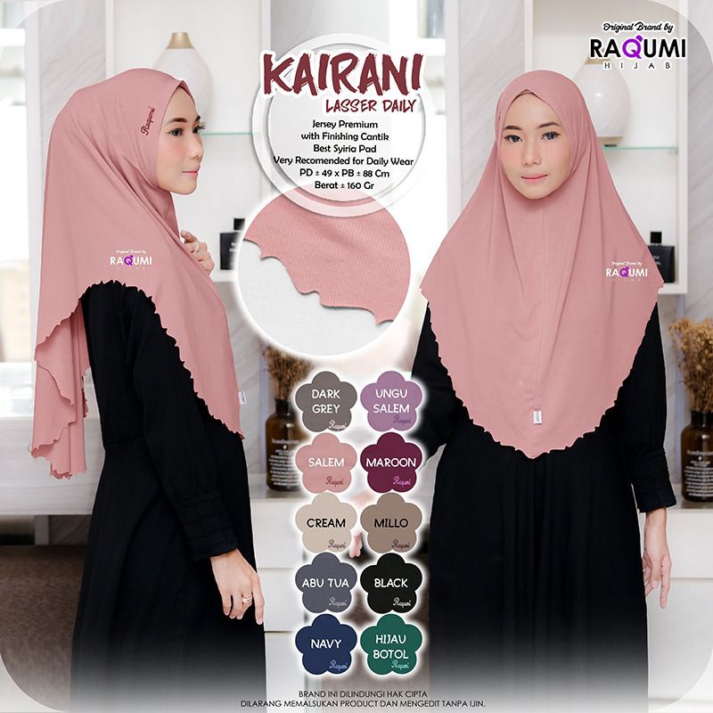KAIRANI RAQUMI HIJAB ORIGINAL SOLO