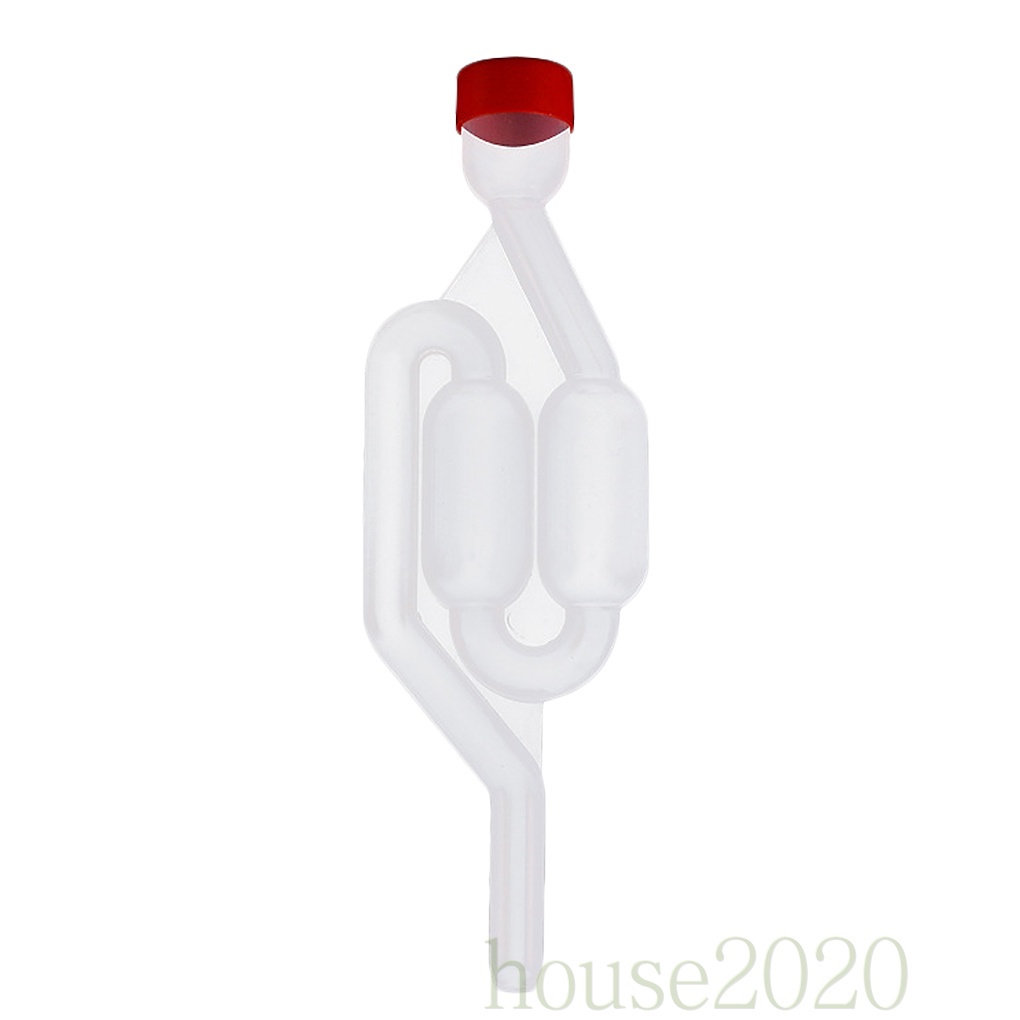 [house2020]Homebrew Wine Fermentation Airlock Valve Plastic One-Way Exhaust Water Seal Bubble Grommet Beer Brewing Tool