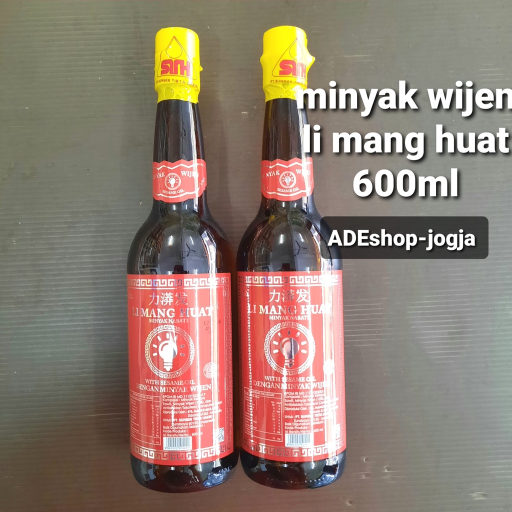 Jual Minyak Wijen Li Mang Huat 600 Ml Sesame Oil Sth Nabati Shopee