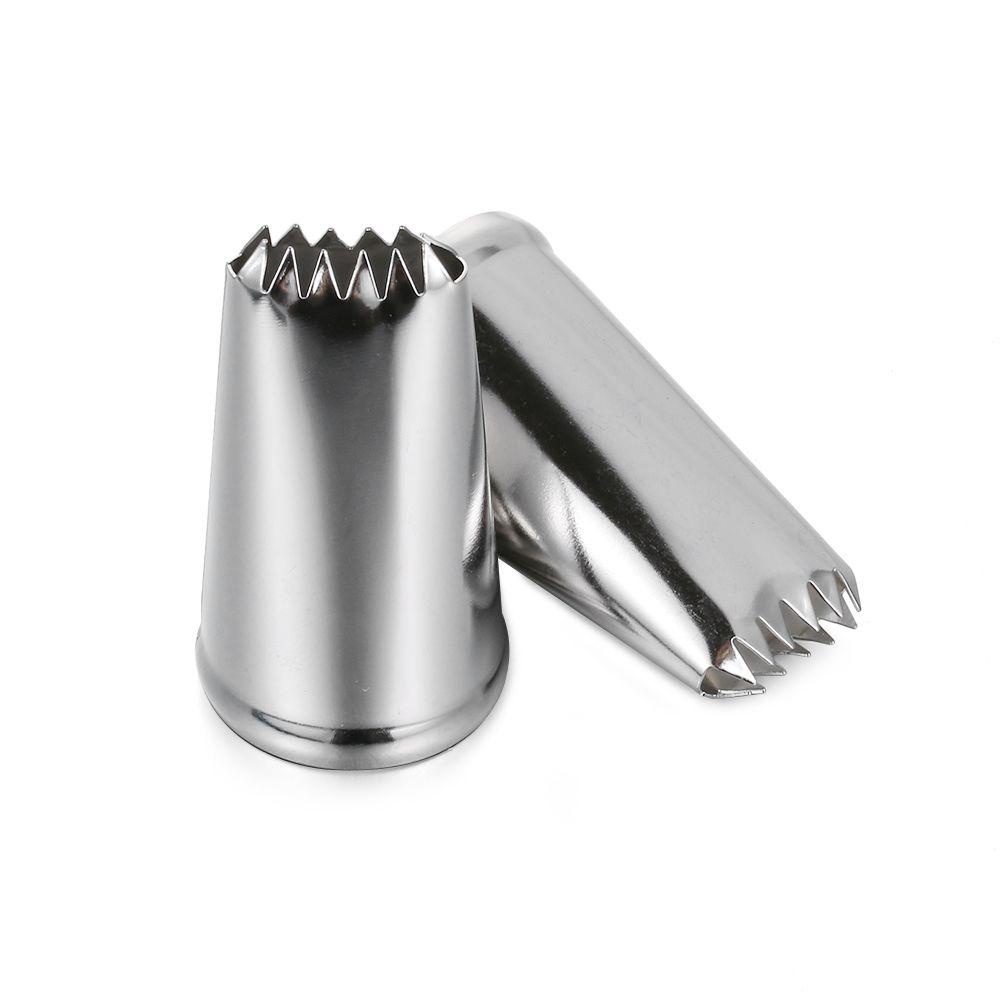 Nanas 2PCS Icing Piping Nozzle Bakeware Aksesoris Dapur Keranjang Menenun Pastry Tips Stainless Steel Alat Es Krim