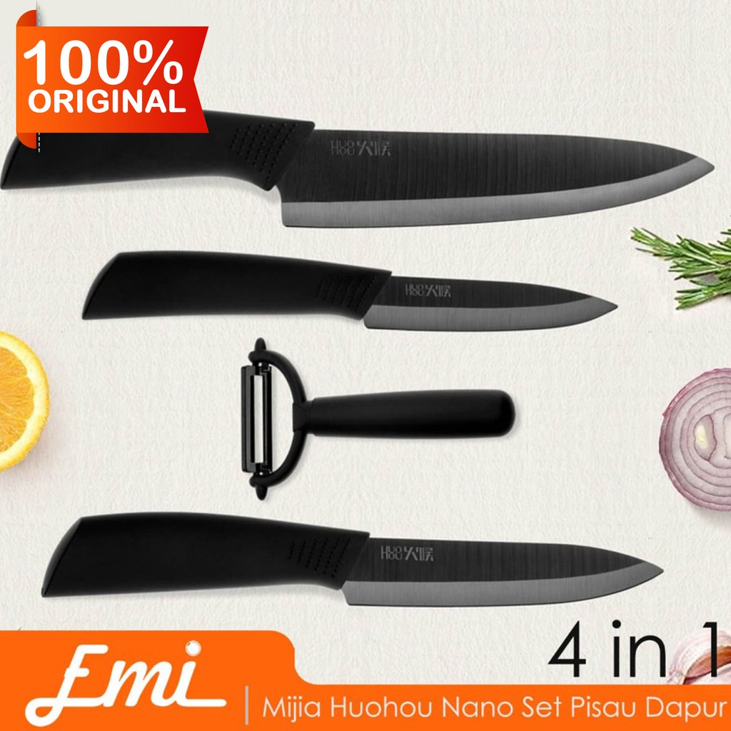 Mijia Huohou Nano Set Pisau Dapur Kitchen Knife Bahan Keramik 4