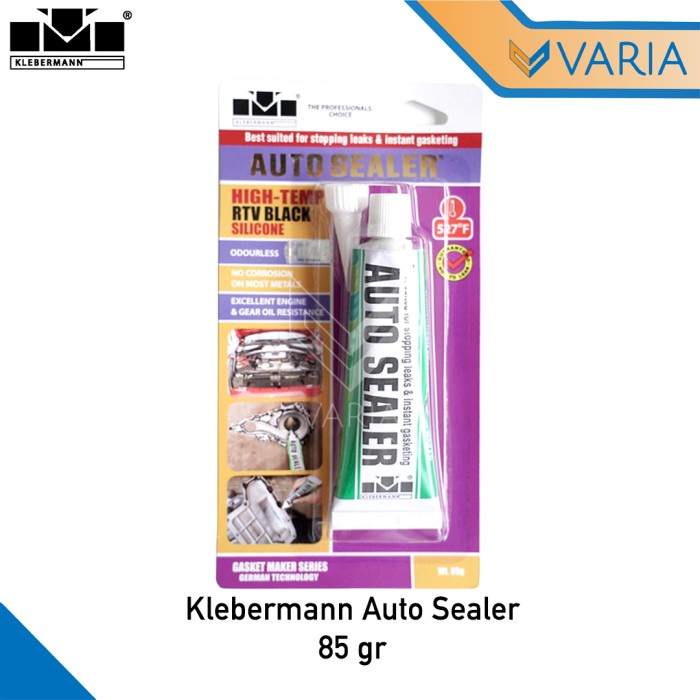 Klebermann Auto Sealer 85 gr Hi Temp RTV Silicone Black Odourless