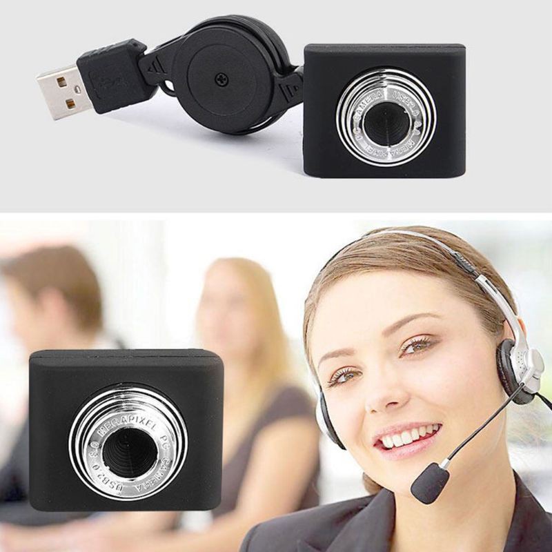 Cre Kamera Webcam Usb Portable Fokus Manual Dengan Microphone Built-In Untuk Rumah