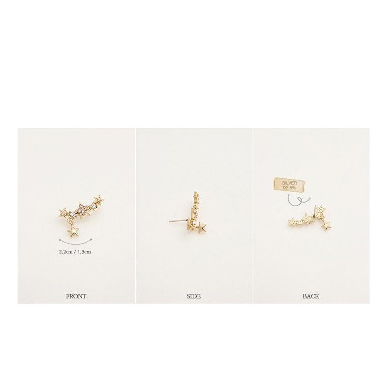 Anting Penuh Berlian Little Star Stud Earrings Fashion Jewelry