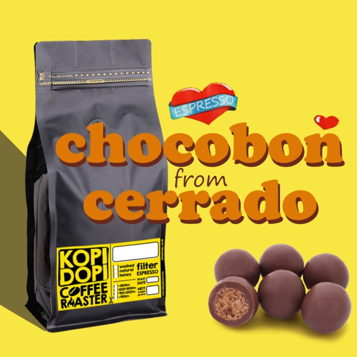 

Kopi-Biji- Kopi Espresso Brazil Chocobon From Cerrado Bourbonut Natural 1 Kg 1Kg - 250 Gram, Bubuk