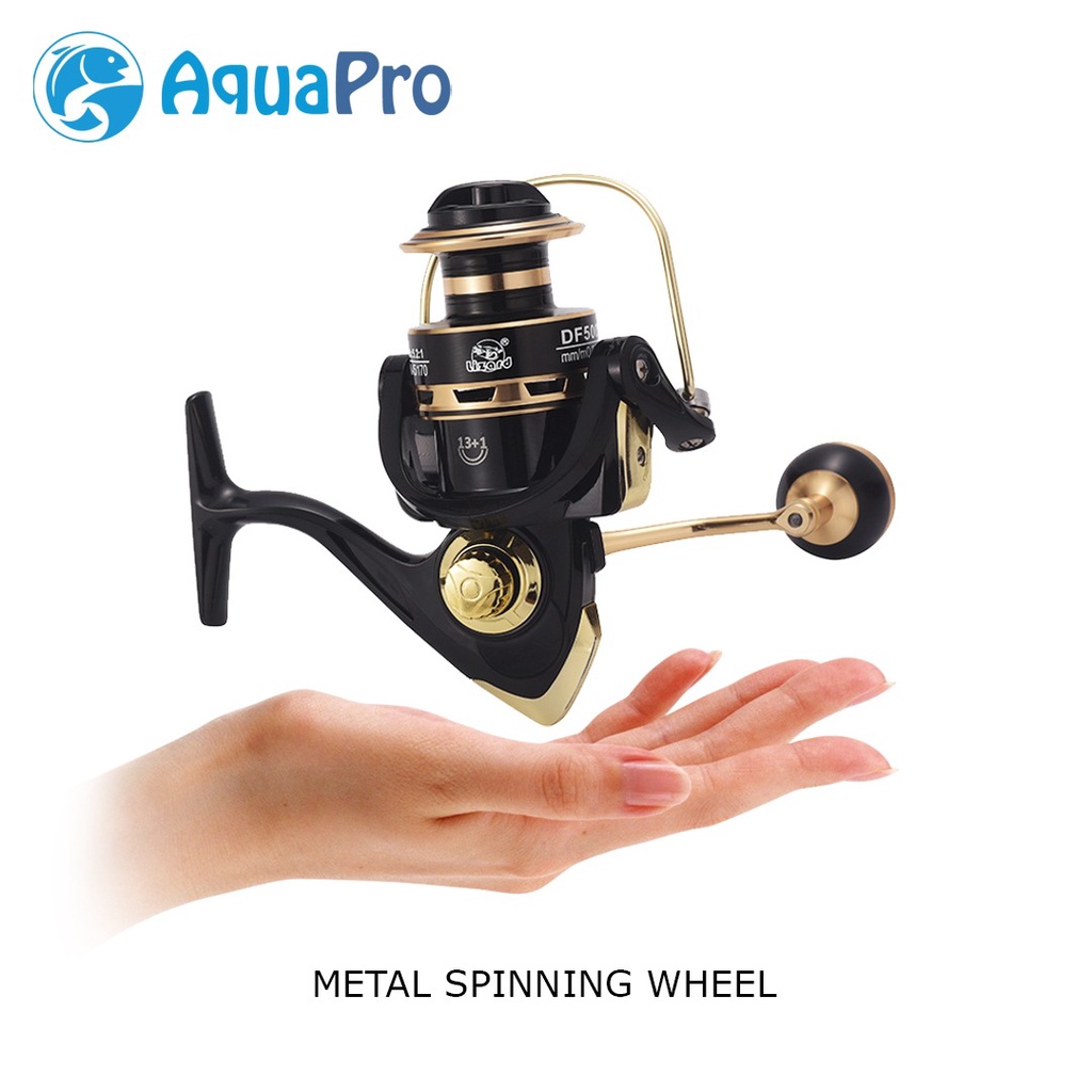 Reel Pancing DF4000 Gulungan Senar Pancing Yang Berkualitas Tinggi Reel Pancing Kumparan Logam Putar Bantalan Bola Baja Tahan Karat Gulungan Pancing Air Asin Pegangan Logam untuk Memancing