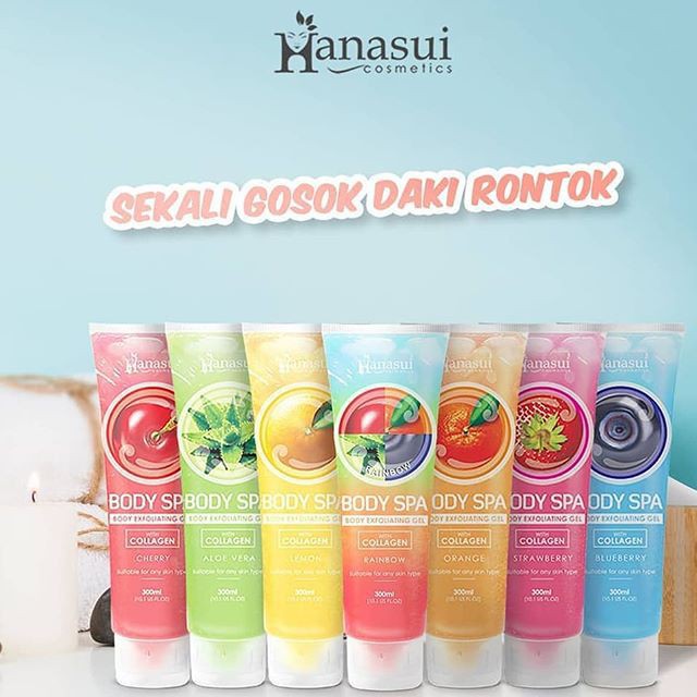 HANASUI BODY SPA EXFOLIATING GEL WITH COLLAGEN 300ML