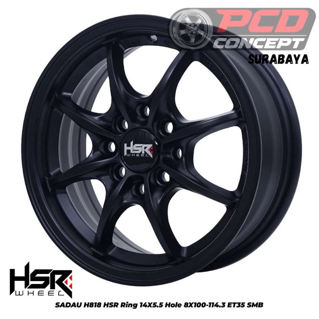 VELG MOBIL STANDAR BRIO R14 HSR SADAU R15 LEBAR 5,5 INCI ET35 | HITAM
