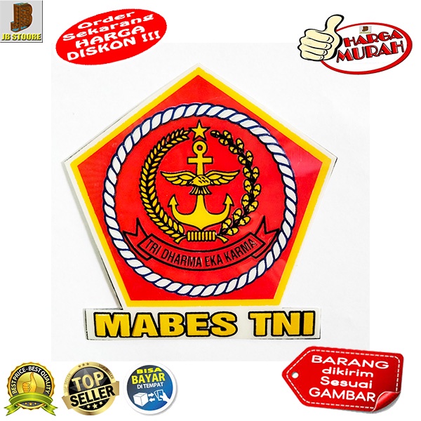 Stiker Mabes TNI Timbul / Stiker Mobil Motor mabes tni