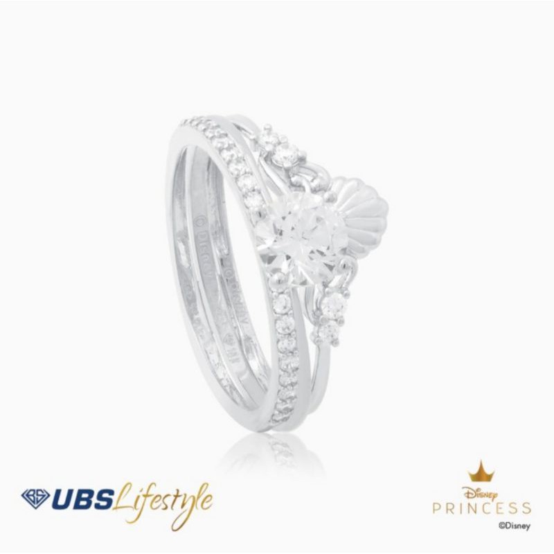 CINCIN EMAS PUTIH UBS DISNEY PRINCESS ARIEL - 17K PUTIH - CCY0134