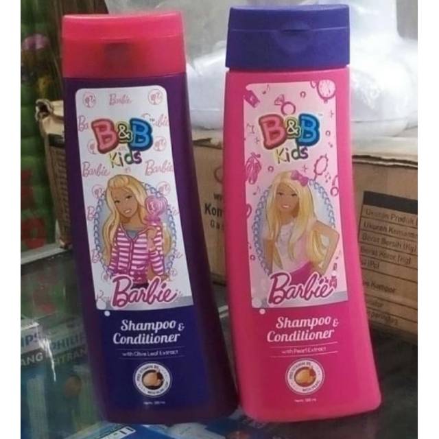 B&B Kids Shampoo Barbie & Conditioner Anak-Anak 180 mL