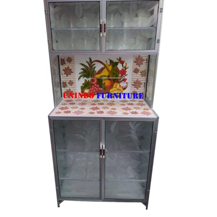 Harga TERMURAAH.. RAK PIRING ALUMUNIUM LEMARI PIRING ALUMUNIUM RAK PIRING 2 PINTU RAK PIRING 3 PINTU