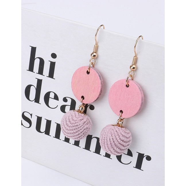 LRC Anting Gantung Fashion Ball Shape Decorated Earrings