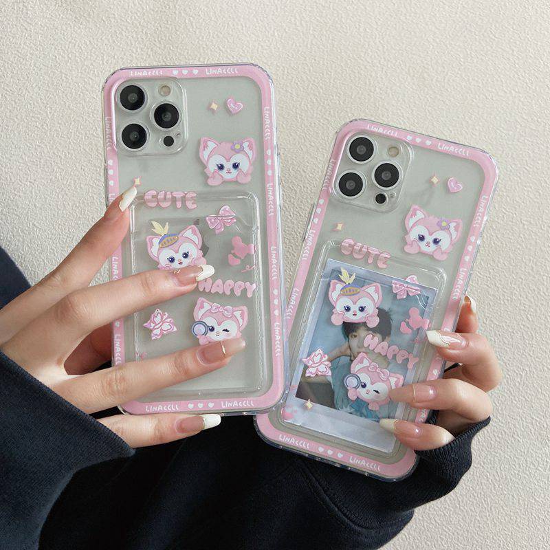 Lovely Lena Belle Card Bag Soft Case iPhone 6 6S 7 8 + Plus X XR XS Max 11 12 Pro Max SE 2020 Casing Xiaomi Redmi 9A 9C 9T