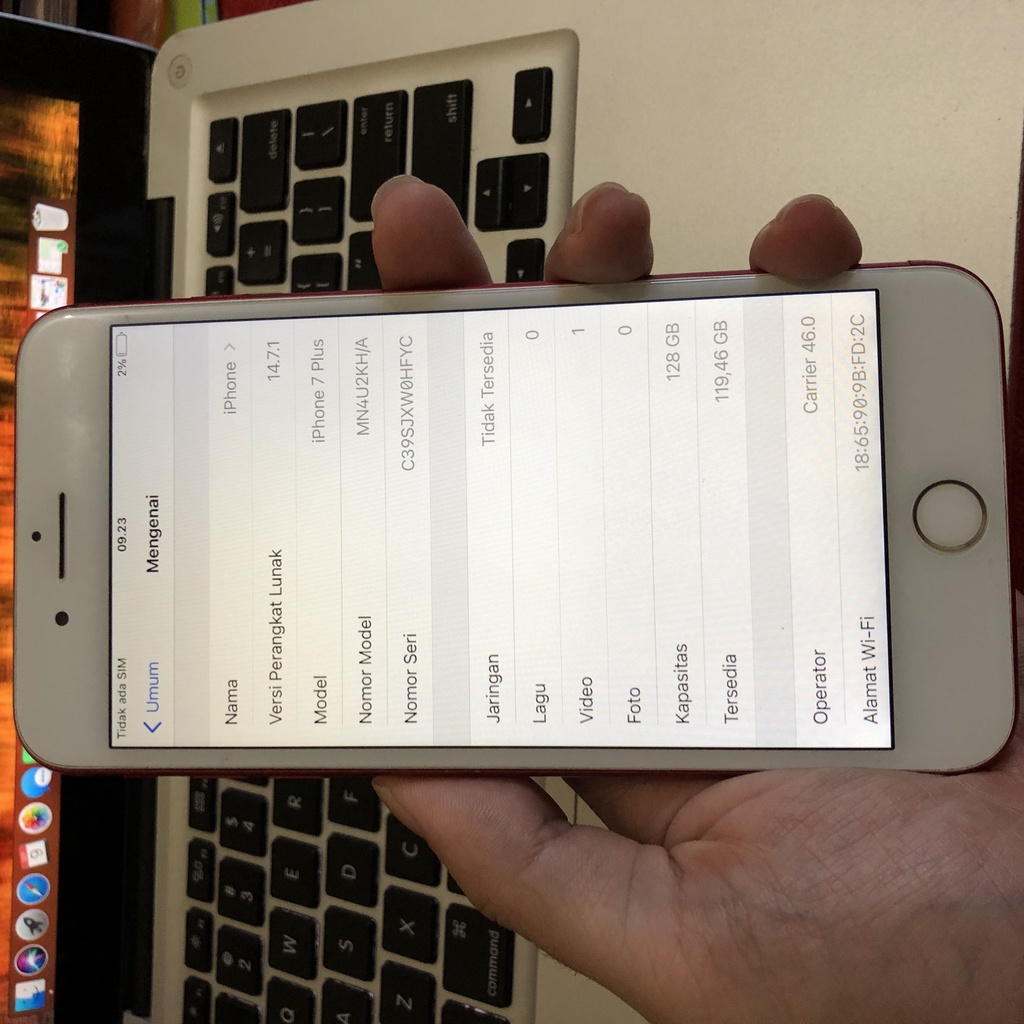 IPHONE 7PLUS 128GB FULLSET LIKE A NEW MURAH