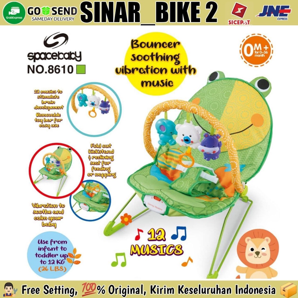 Baby Bouncer Reline 1 SPACEBABY 8610 Kursi Santai Baby