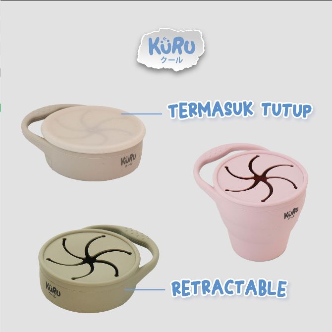 Kuru Baby Silicone Snack Cup | Tempat Makan Silikon Anak Bayi SC10